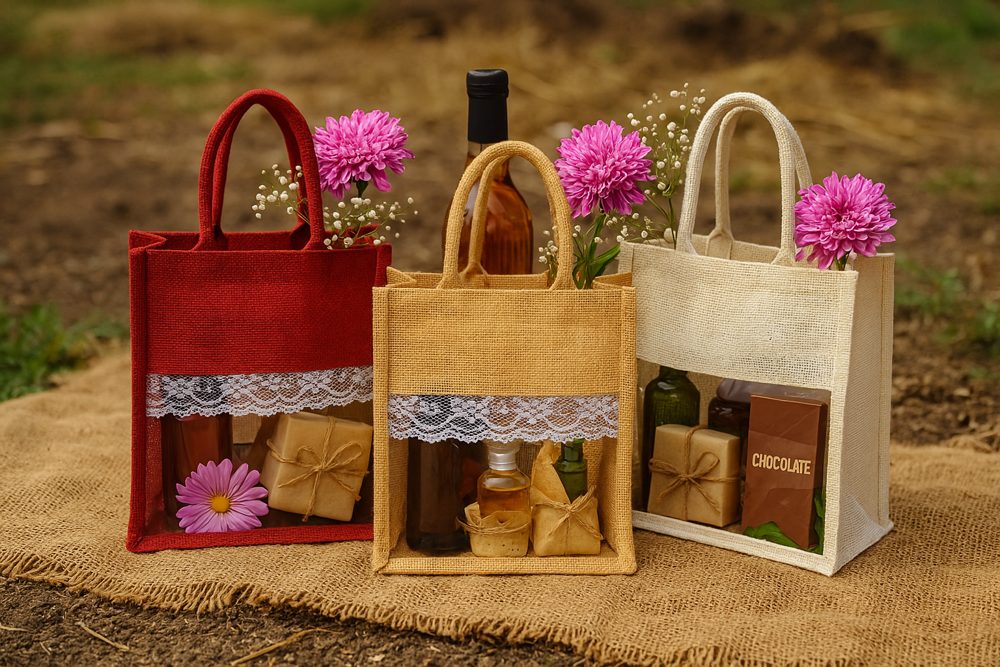 Jute Gift Bags & Pouches — design 4